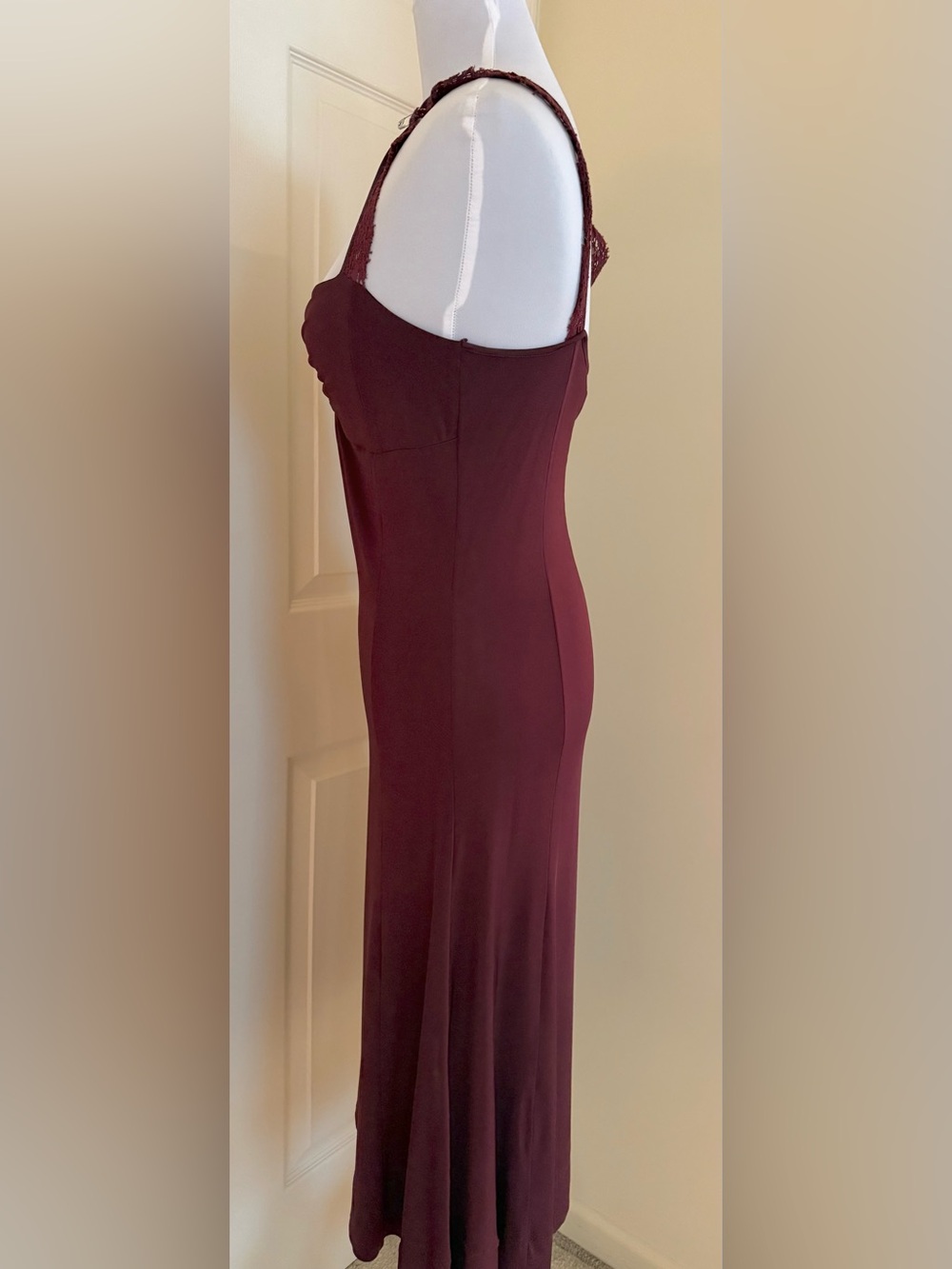 JUST CAVALLI DRESS BURGUNDY SIZE IT46/10-12US - Picture 3 of 7